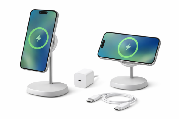OtterBox Wireless MagSafe Charging Stand – MFi-Certified 15W Fast Wireless Charger with USB-C Cable & Wall Adapter