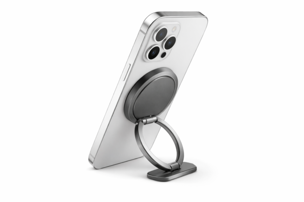 SUPERONE MagSafe Phone Grip & Kickstand – Dual-Magnetic 4-in-1 Ring Holder with Finger Loop, Adjustable Stand, and Strong Magnetic Hold — Compatible with iPhone 12–17 Series