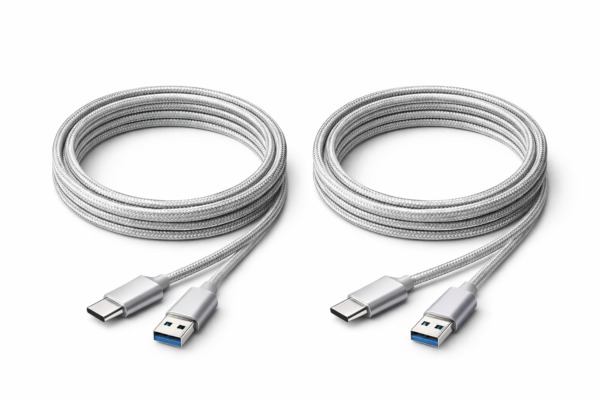 Durcord 2-Pack 10 ft USB-C to USB-A Braided Fast Charging & Data Cable